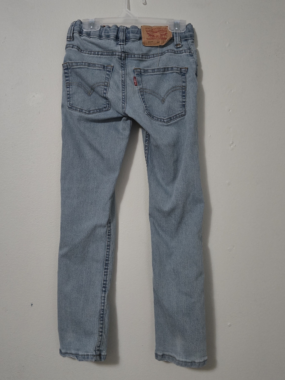 Levi's Youth 511 Light Wash Skinny Jeans - Pale Blue Denim
